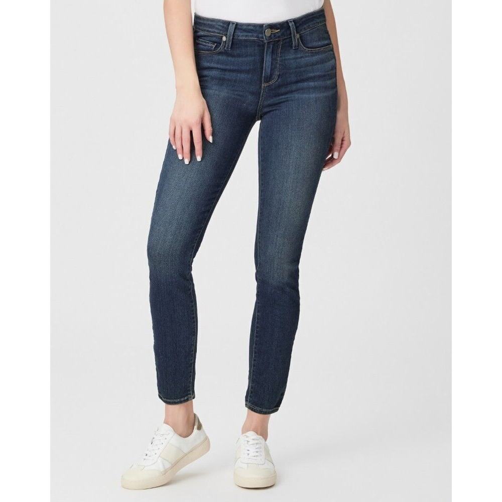 Paige Skinny Crop Jeans Size 28 Verdugo Crop Dark Medium Blue Wash
